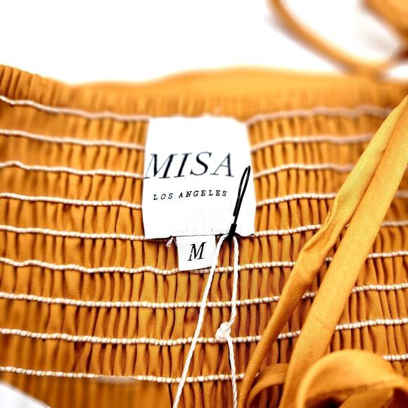 MISA Los Angeles Rosie Bustier Peplum-Waist Poplin Maxi Dress - Picture 6 of 10